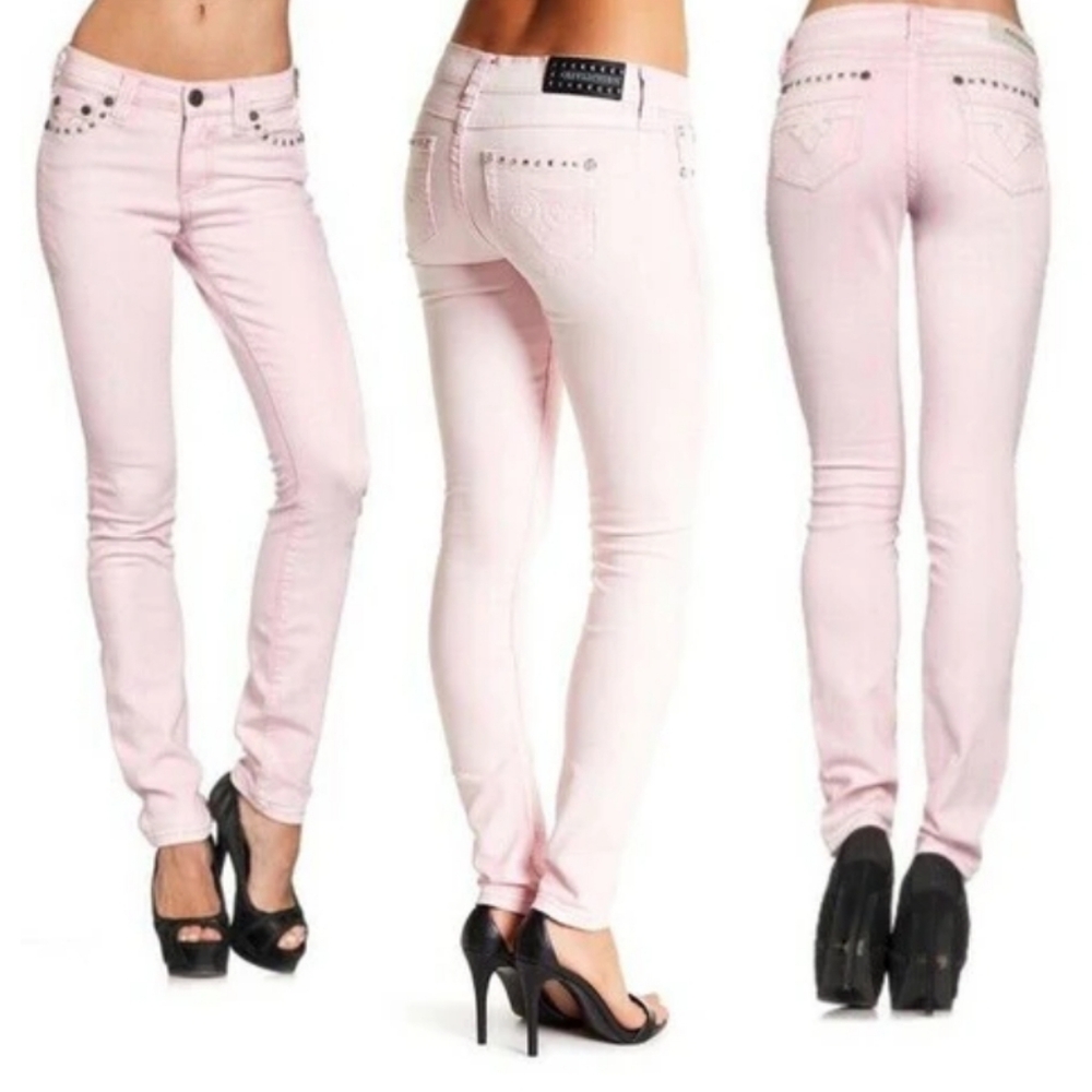 NWT Women's Affliction Raquel Maxine Pink Skinny Jeans - Picture 1 of 16